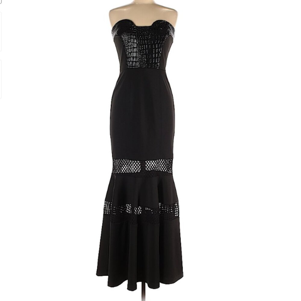 Hayden Strapless Maxi Cocktail Dress Size 8